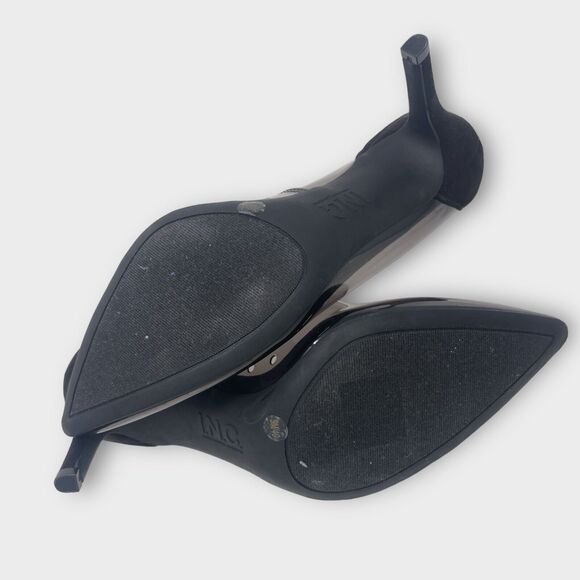 INC Zitah Womens Black Translucent Heel Sz 9 Pointed Toe Stiletto Pump Shoe - Picture 4 of 6